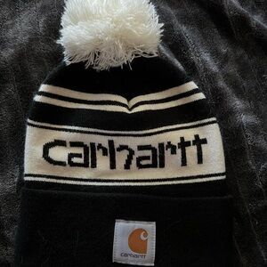 Carhartt Striped Black and White Beanie
